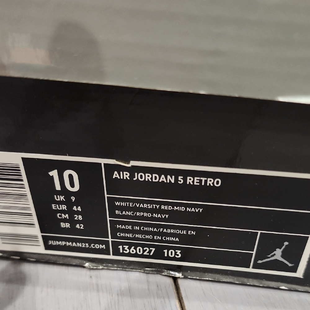 Air Jordan 5 Retro White Sneakers - Picture 6 of 6